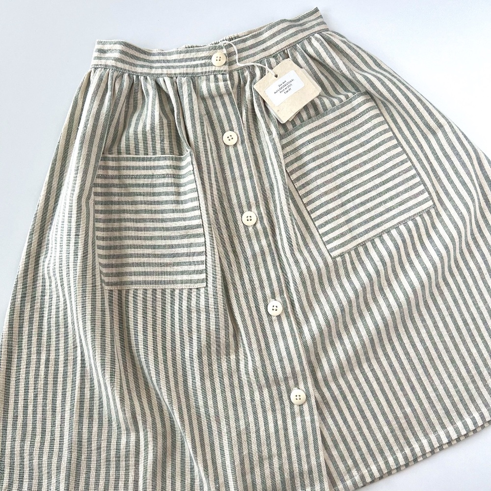 NWT Ketiketa Zoe Skirt Slate Stripes size 8
